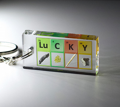 Брелок на удачу "Lucky" 4 элемента Lu, C, K, Y